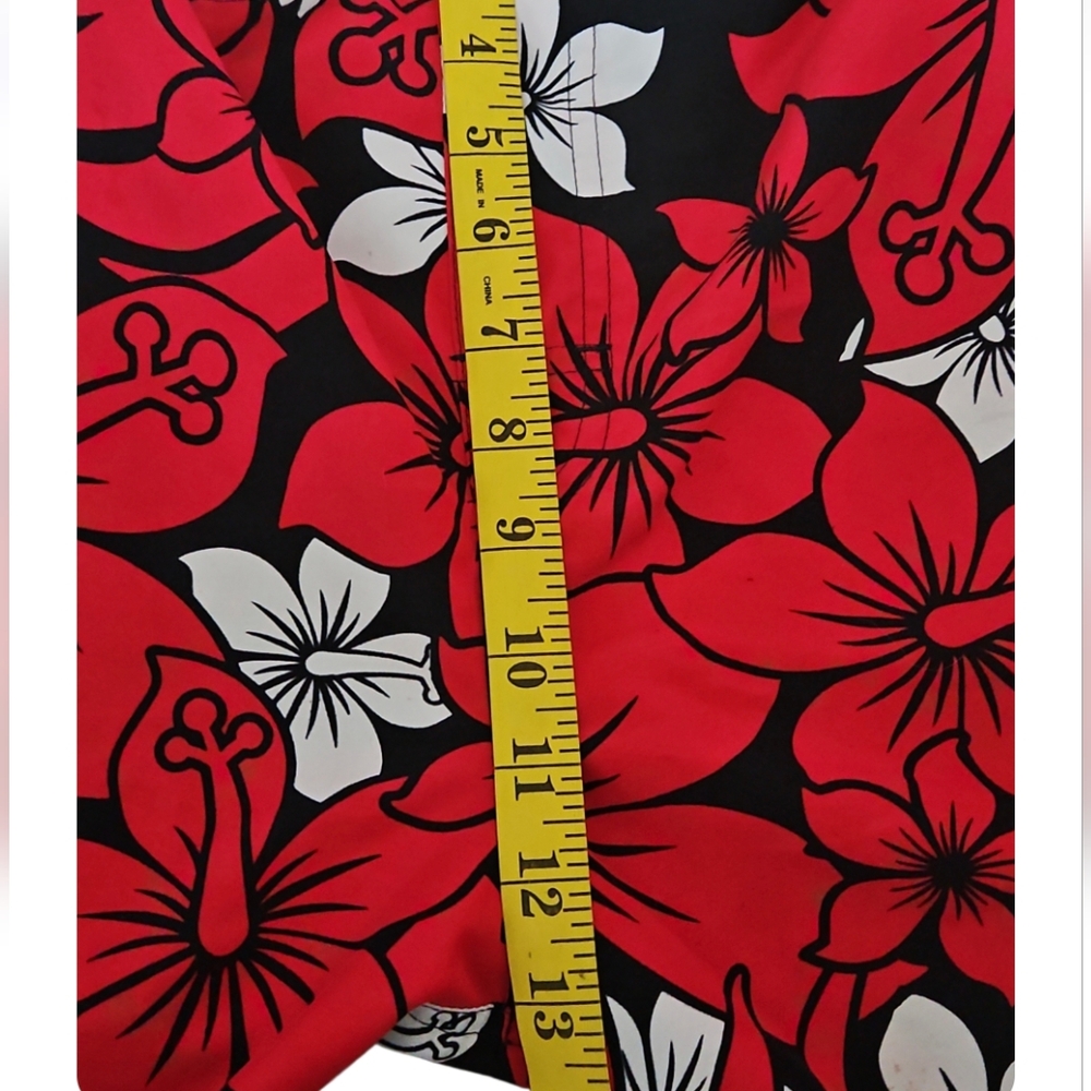 Red Floral Swim Shorts Surf Gear STIG M 4th of July Pre-owned Circular Fashion - Picture 16 of 17